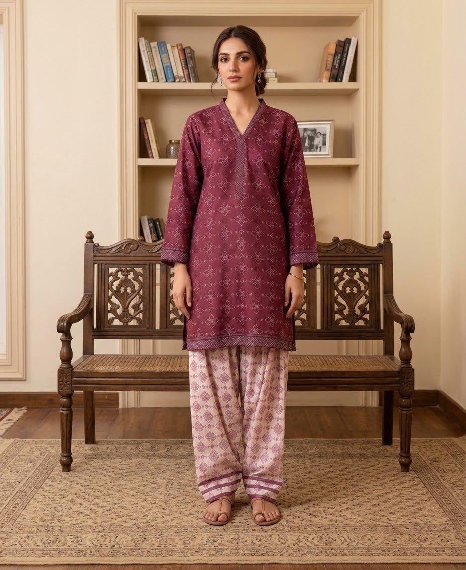 Royal Maroon 2pcs