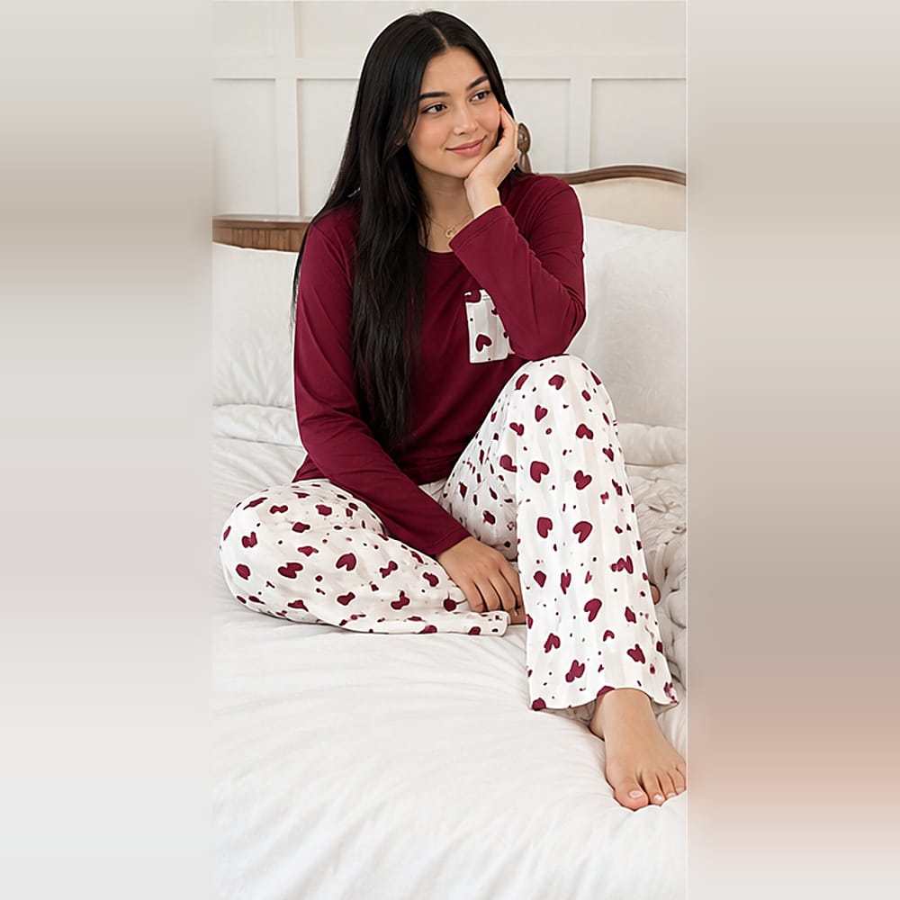Berry Love Night Suit 2pcs