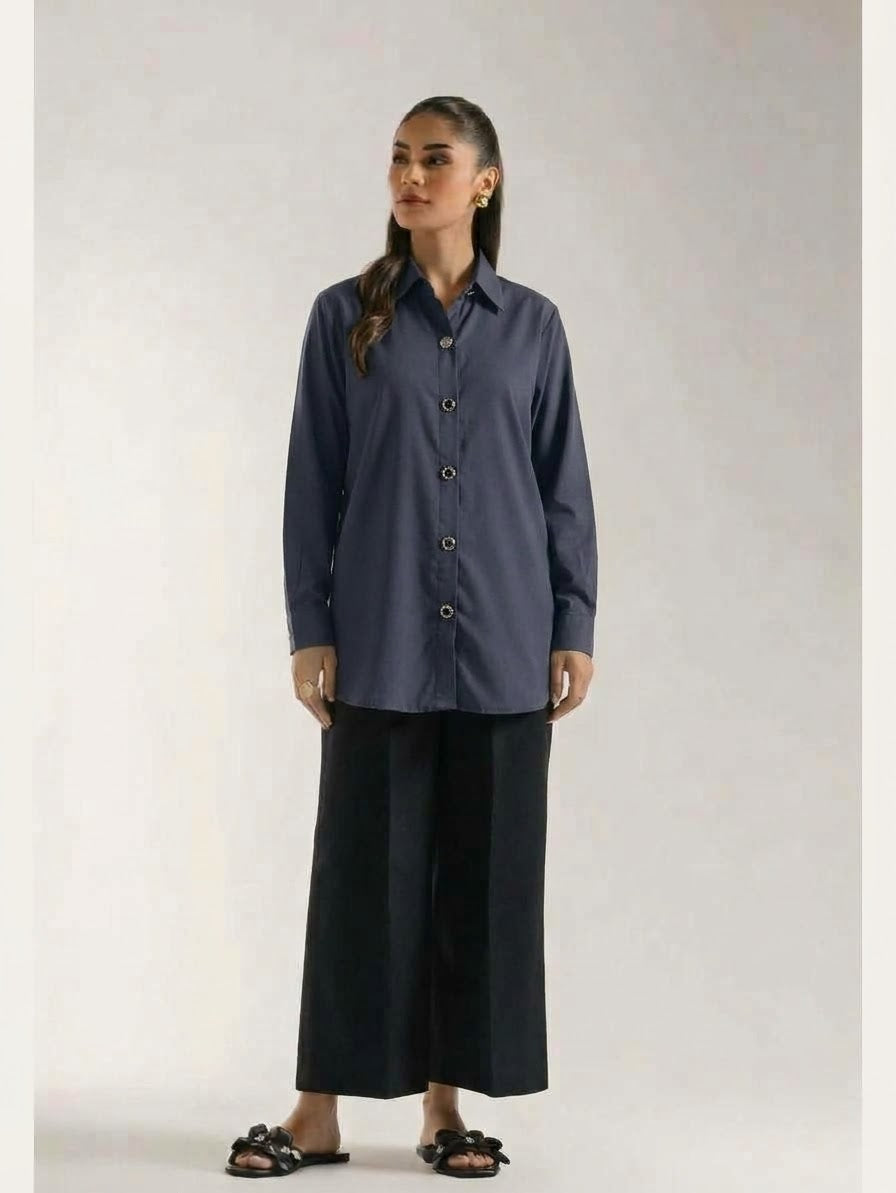 Gray Solid Kurti