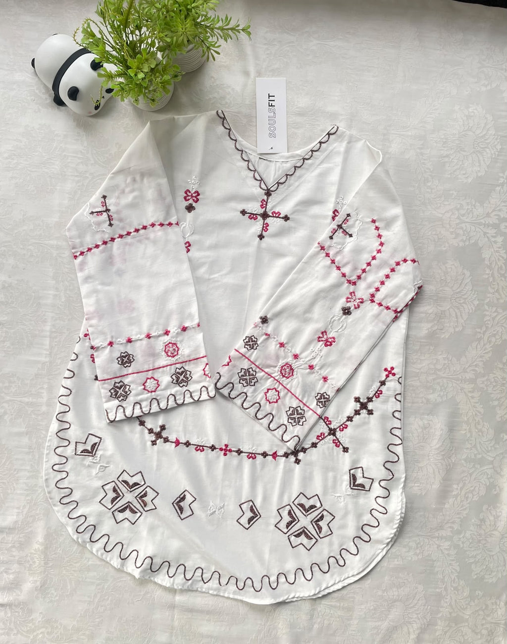 Ivory Charm Embroidered