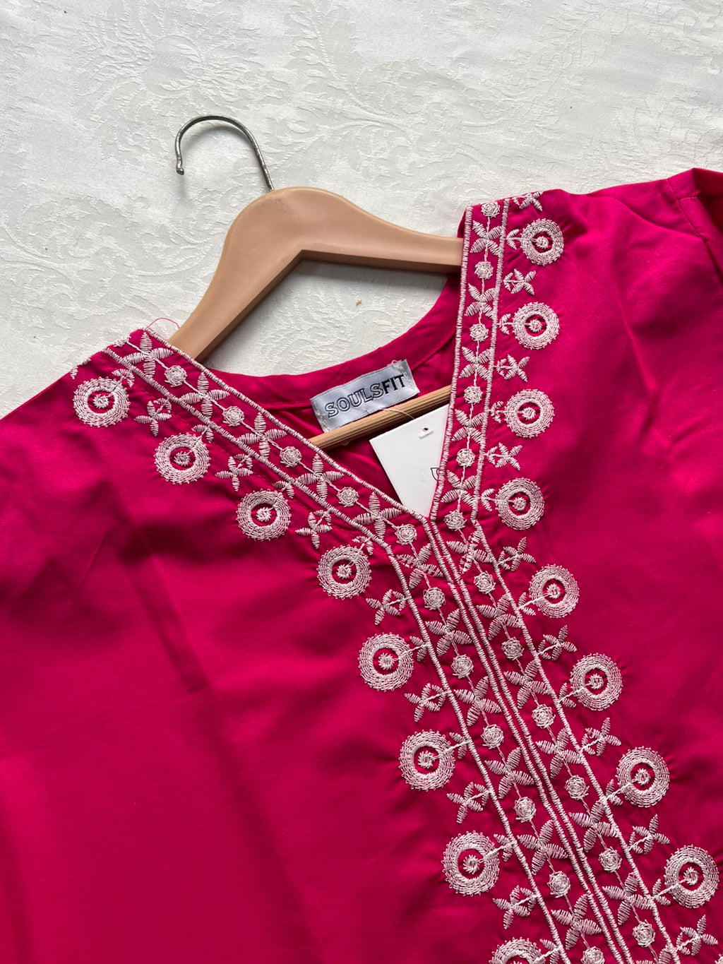 Royal Rose summer cotton  Embroidered kurti