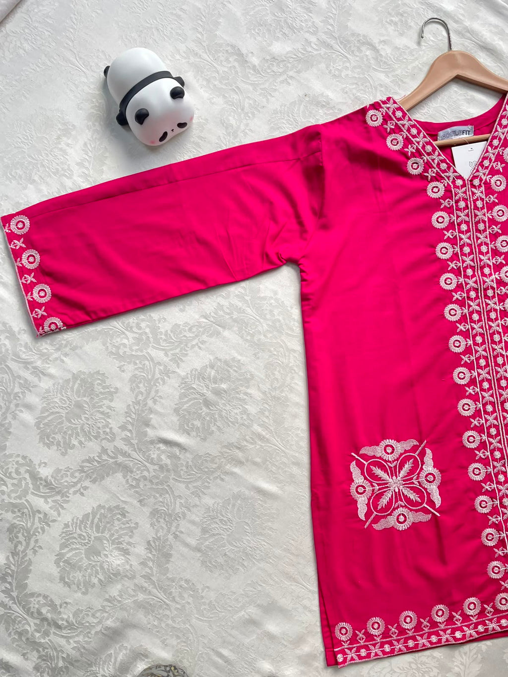 Royal Rose summer cotton  Embroidered kurti