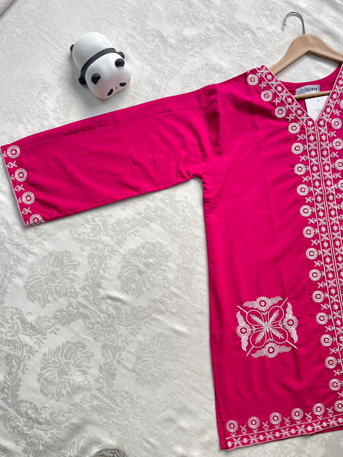Royal Rose summer cotton  Embroidered kurti