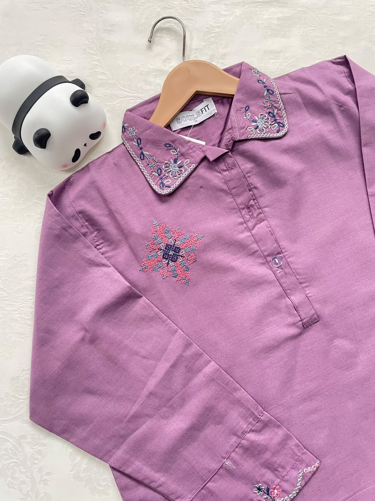 Petal Trellis Summer Cotton Embroidered Kurti