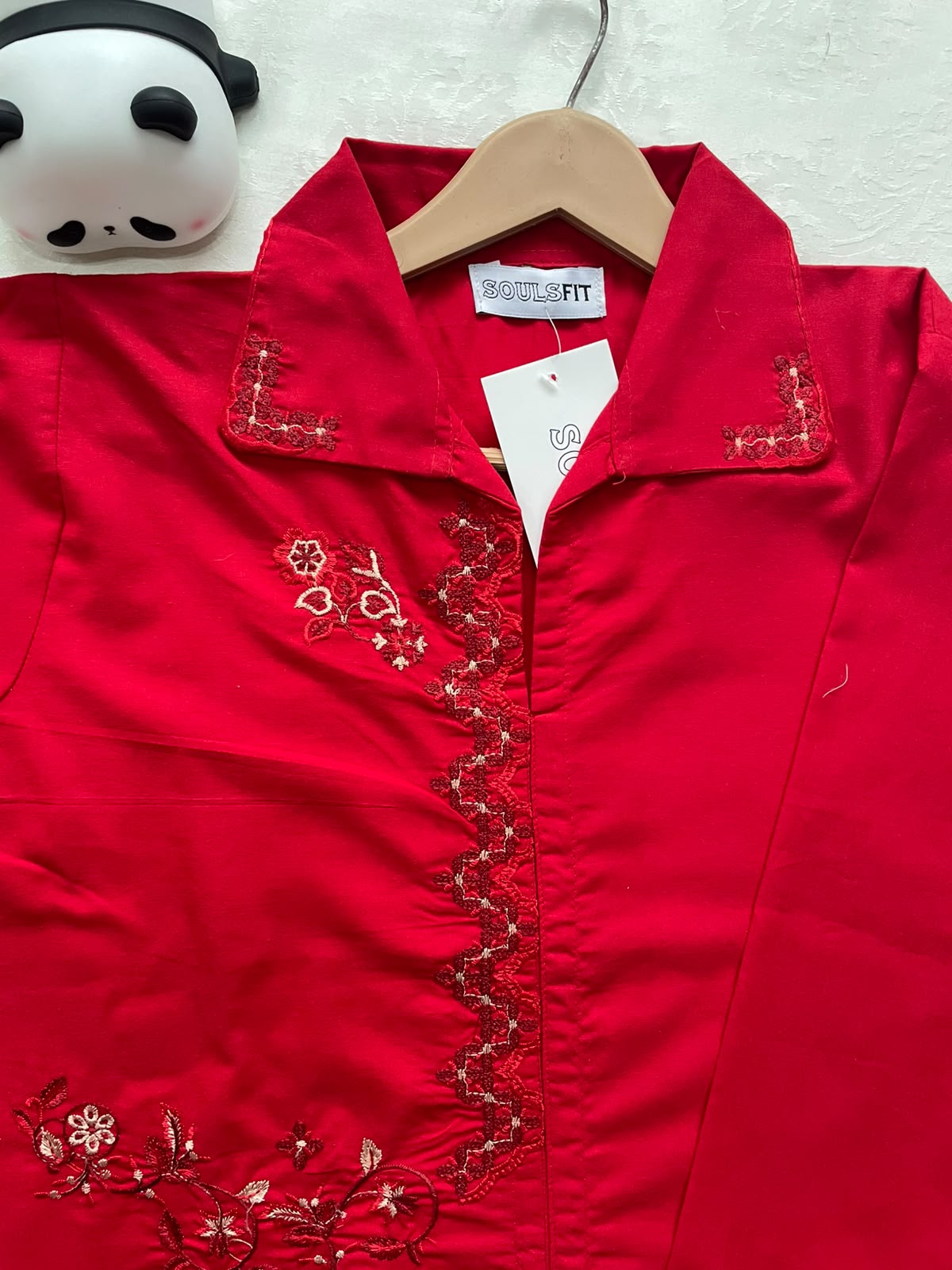 Ruby Vine Elegance Summmer Cotton Embroidered Kurti