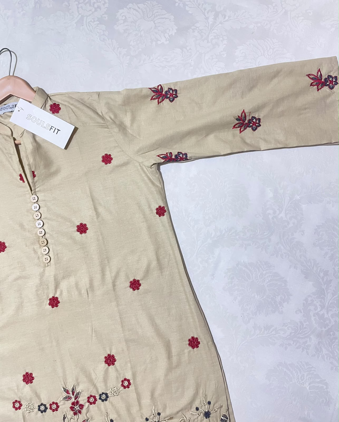 Abeer Summer Cotton Embroidered Kurti