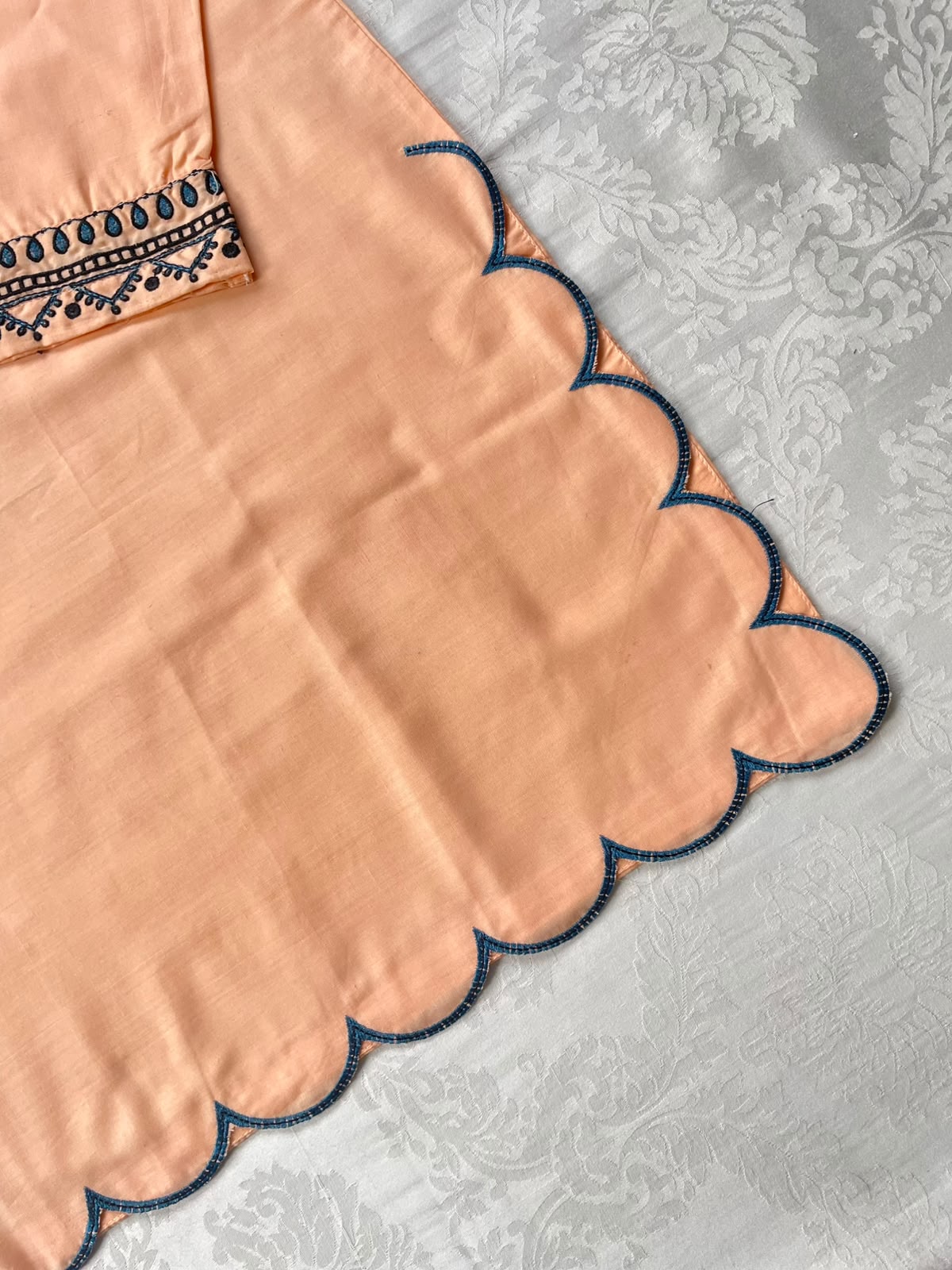 Peach Royale Embroidered