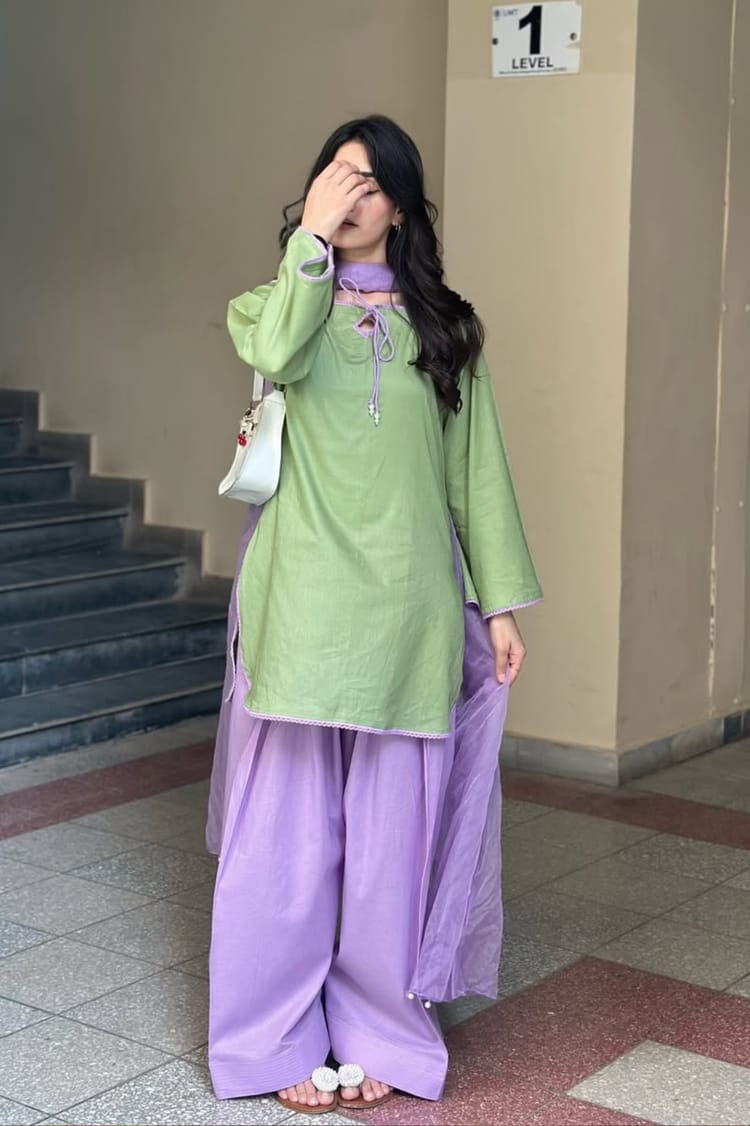 Meadow Mist 2pcs With Farshi Shalwar