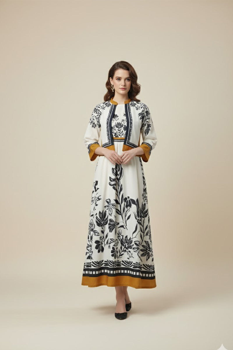 Floral  Maxi with Koti