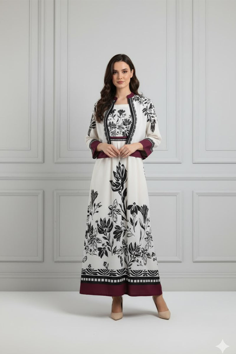 Floral  Maxi with Koti