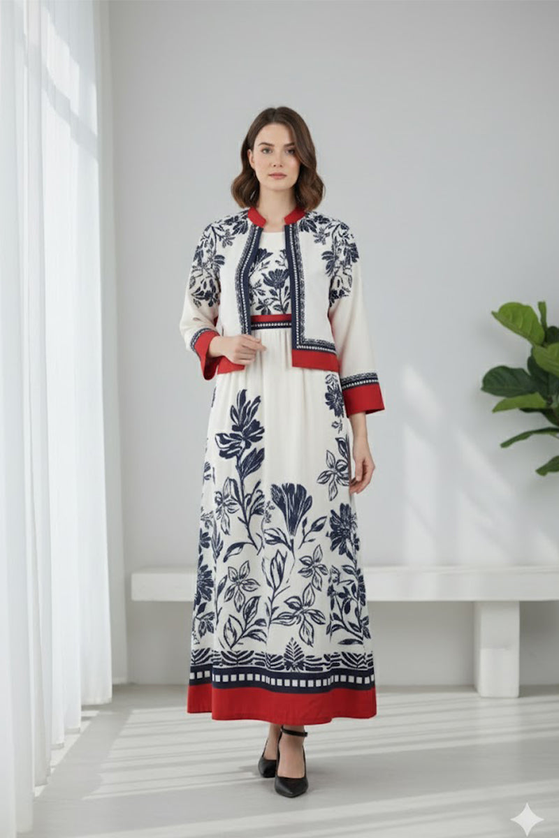 Floral  Maxi with Koti