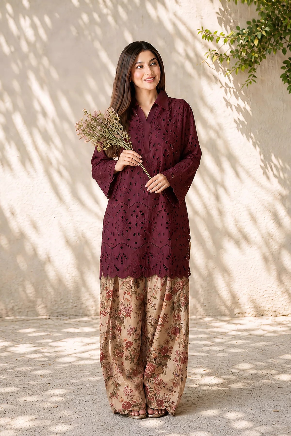 Burgundy Bloom 2pcs