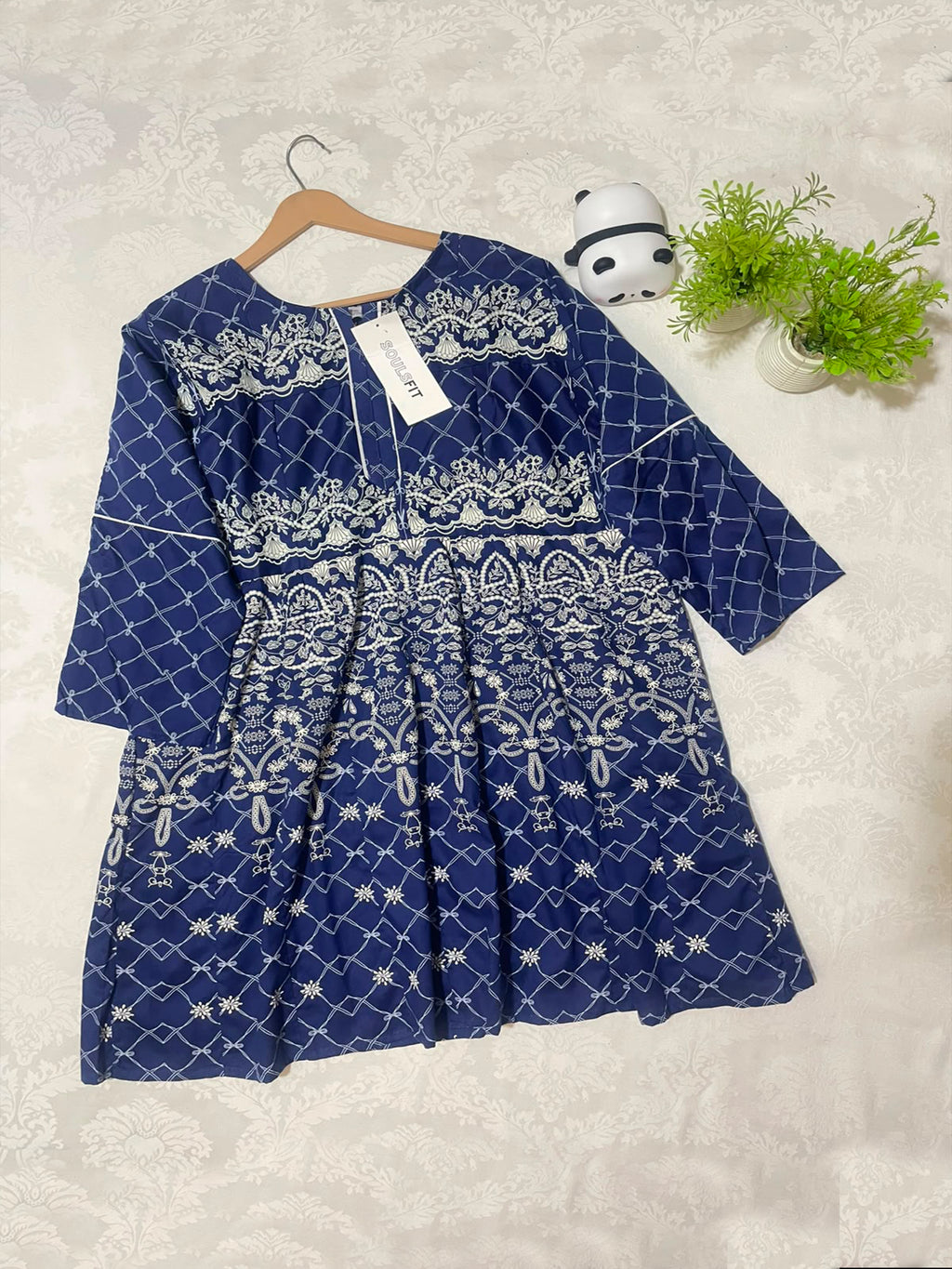 Blue Willow Frock Summer premium lawn printed frock style