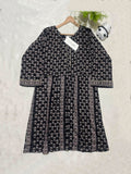 Black Garden Grace Summer Lawn printed frock style kurti