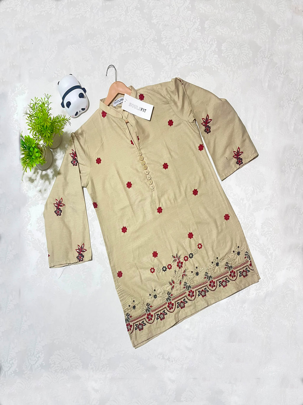 Abeer Summer Cotton Embroidered Kurti